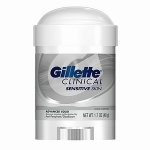 Gillette Clinical Strength Antiperspirant & Deodorant, Sensitive Skin 2.6 oz 78g 3 Tubes packaging