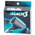 Gillette Mach3 Refill Cartridges Wholesale 30 Packs 8 Cartridges packaging