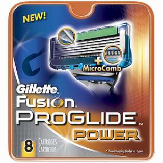 Gillette Fusion Proglide Power Refill Cartridges 1 Pack 8 Cartridges packaging