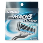 Gillette M3 Turbo Refill Cartridges 2 Packs 16 Cartridges packaging